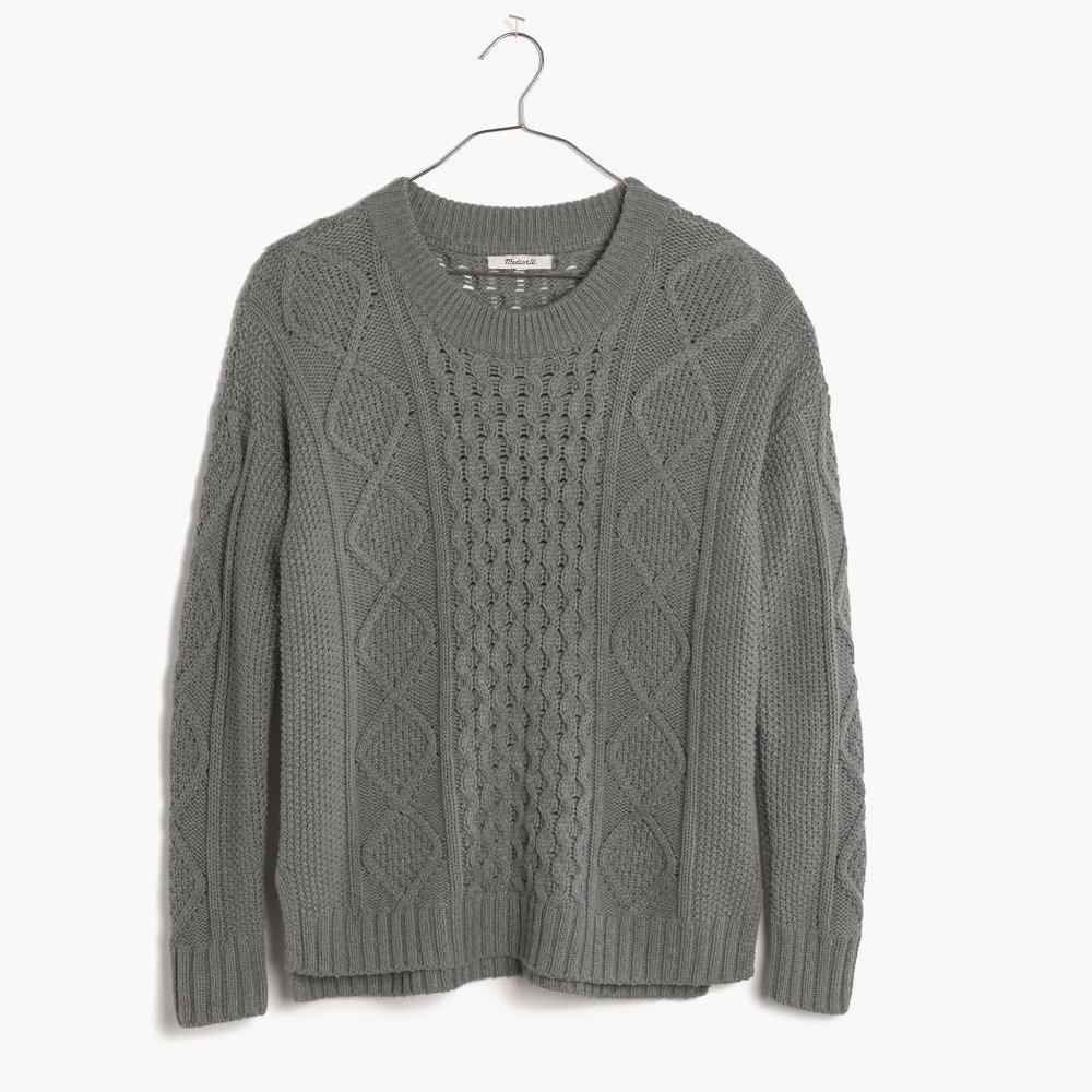 madewell | classic cable pullover sweater